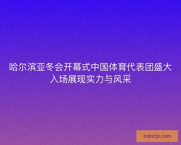 哈尔滨亚冬会开幕式中国体育代表团盛大入场展现实力与风采